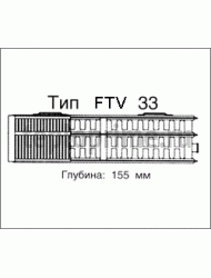 FTV330601101R2K Kermi Profil-V FTV 33/600/1100 радиатор стальной/ панельный нижнее подключение белый RAL 9016